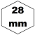 Šestihran 28 mm