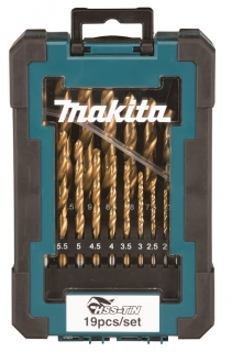 Makita D-72229 sada vrtáků do kovu HSS-TiN 1-10mm (po 0,5 mm), 19ks